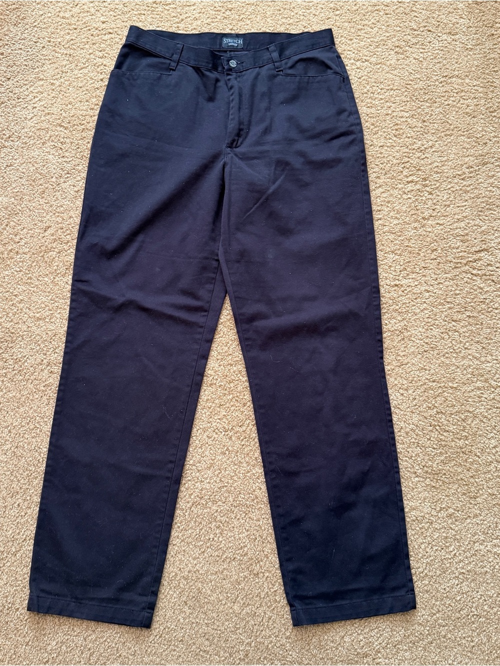 Riders Stretch Twill Chino Pants Black 12 Long 16 x 33” Cotton New
